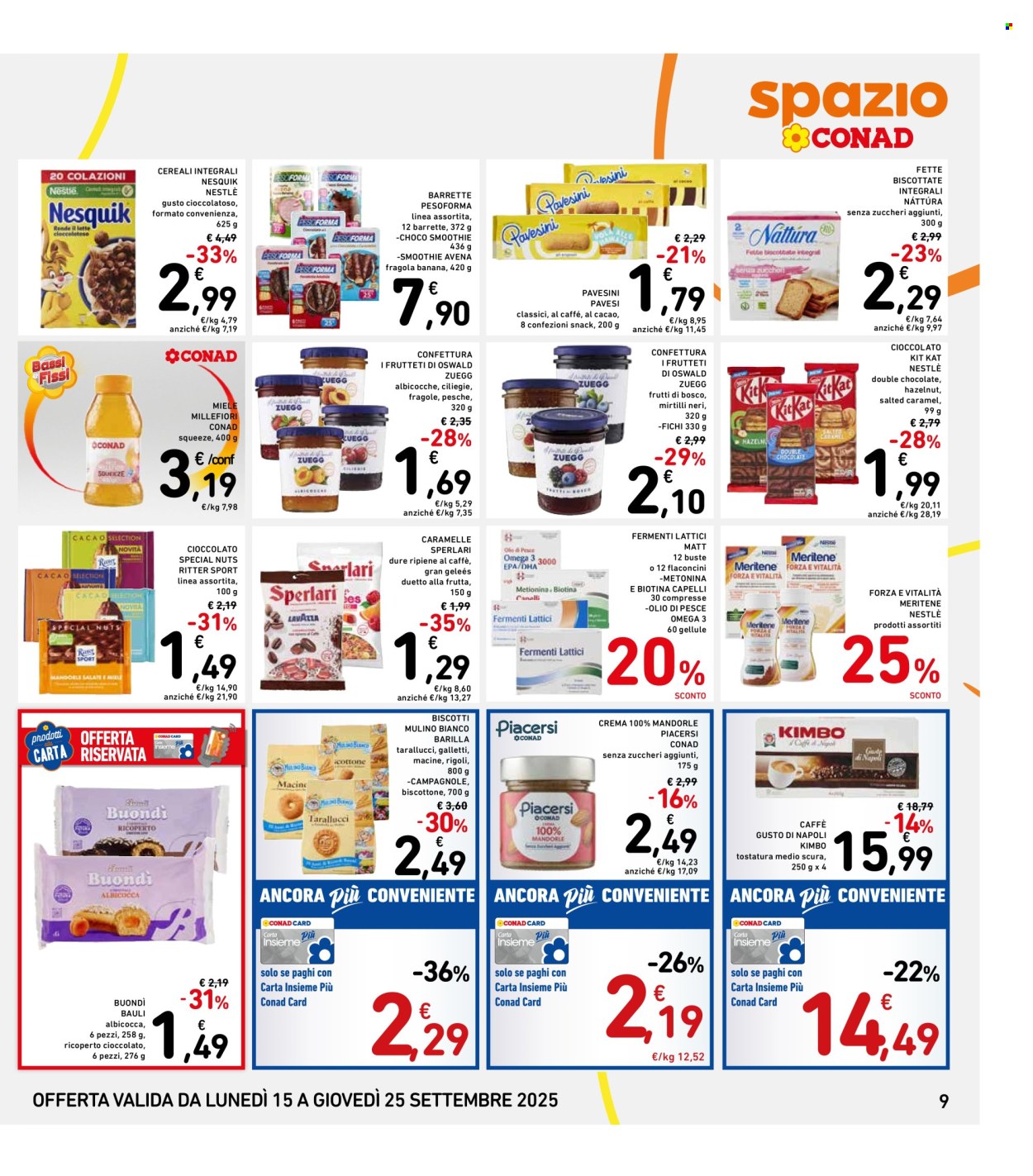 Volantino Spazio Conad - 15/9/2025 - 25/9/2025. Pagina 9