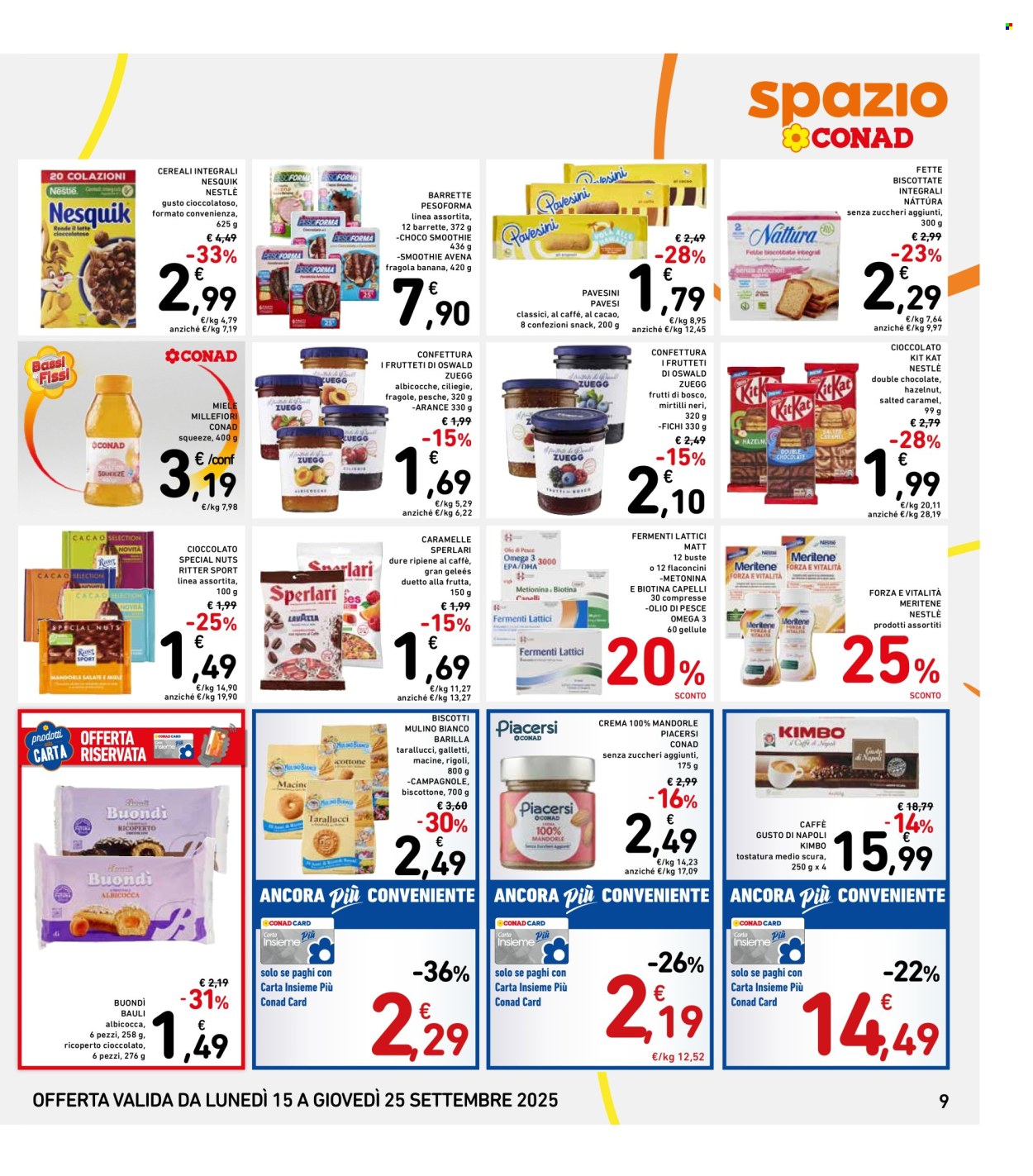 Volantino Spazio Conad - 15/9/2025 - 25/9/2025. Pagina 9