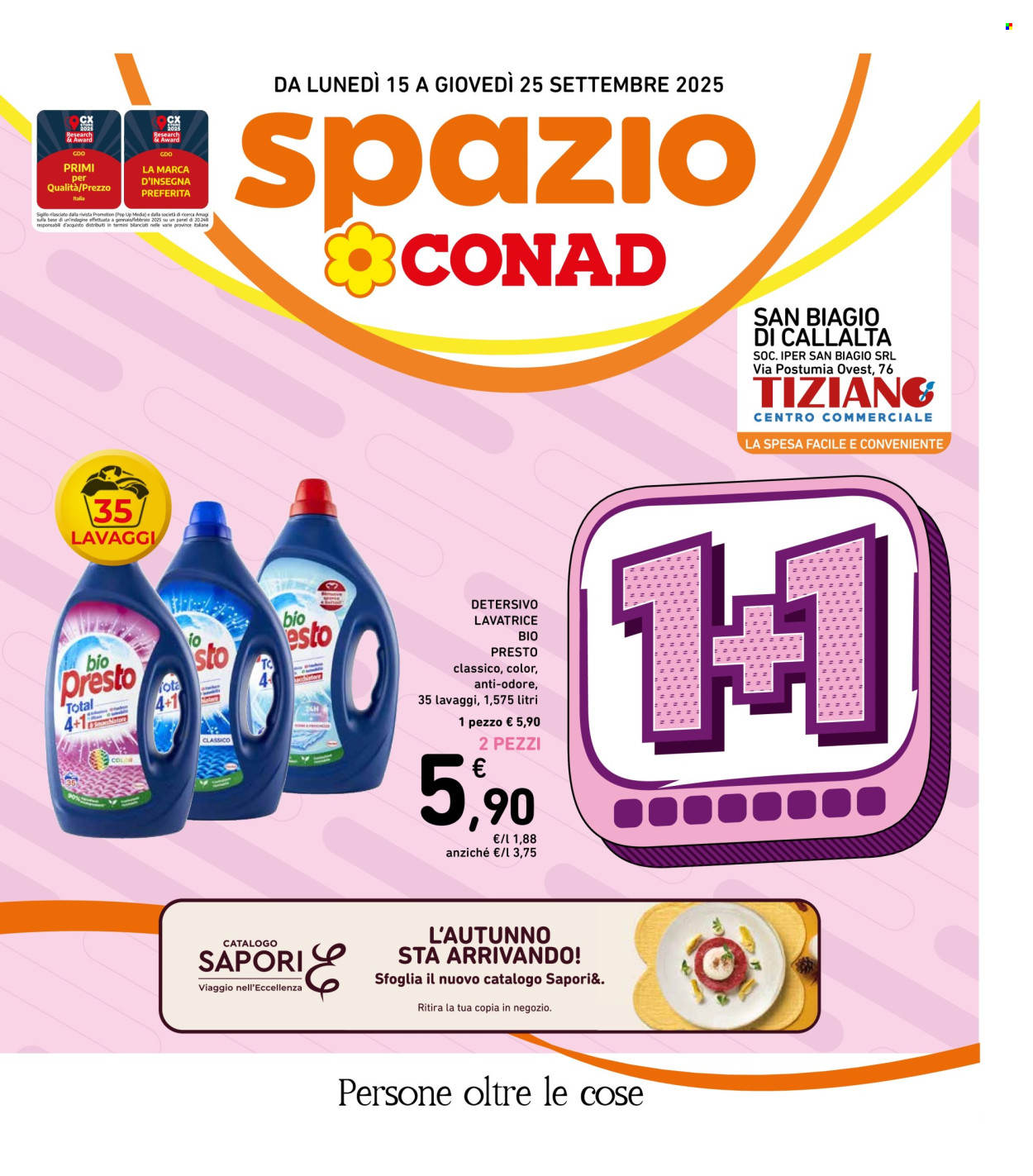 Volantino Spazio Conad - 15/9/2025 - 25/9/2025. Pagina 1