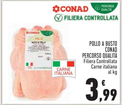 Pollo a busto Conad Percorso Qualità