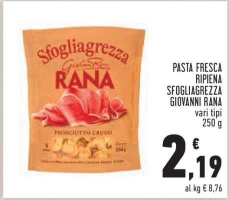 PASTA FRESCA RIPIENA SFOGLIAGREZZA GIOVANNI RANA