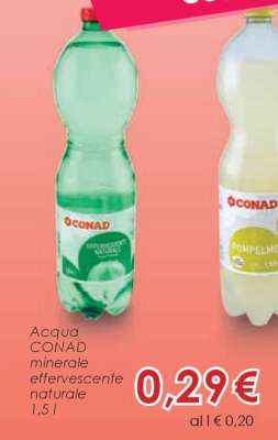 Acqua CONAD minerale effervescente naturale