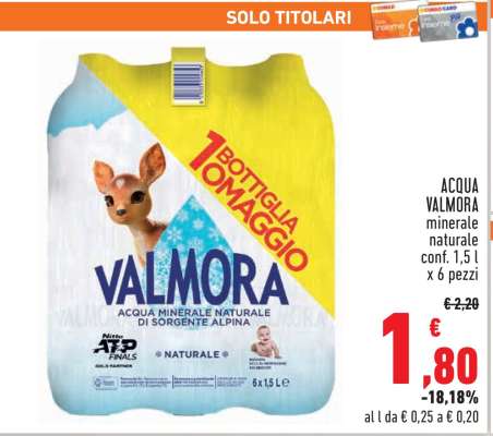 ACQUA VALMORA minerale naturale