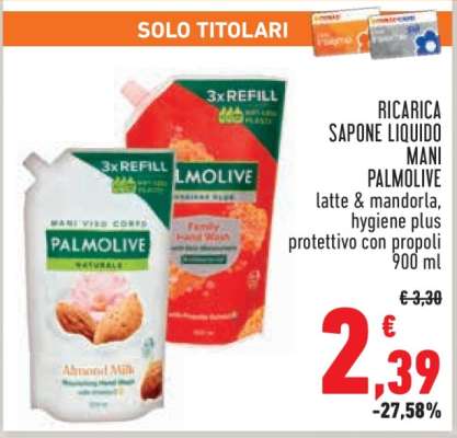 RICARICA SAPONE LIQUIDO MANI PALMOLIVE