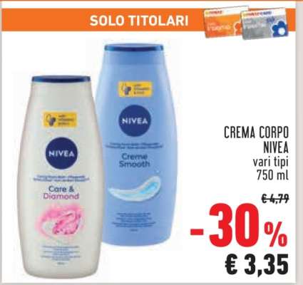 CREMA CORPO NIVEA vari tipi 750 ml