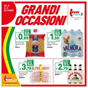 Volantino Iper, La grande i - 12/9/2025 - 21/9/2025.