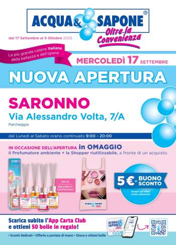 Volantino Acqua & Sapone - 17/9/2025 - 5/10/2025.
