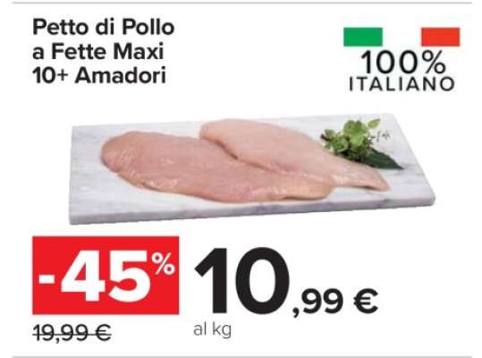 Petto di Pollo a Fette Maxi 10+ Amadori