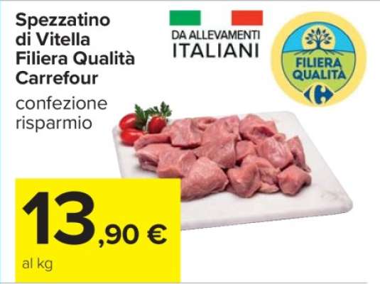 Spezzatino di Vitella Filiera Qualità Carrefour