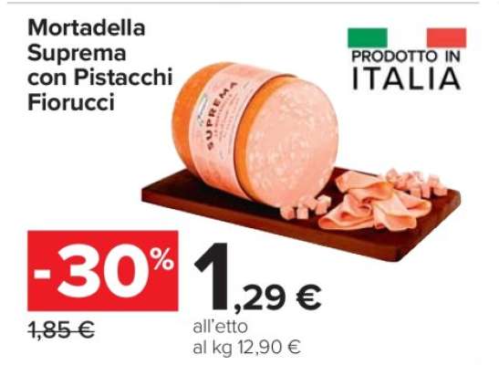 Mortadella Suprema con Pistacchi Fiorucci