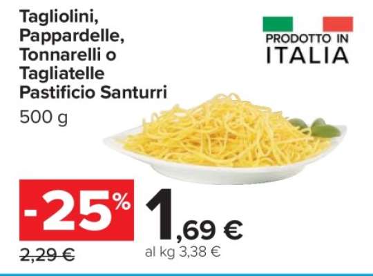 Tagliolini, Pappardelle, Tonnarelli o Tagliatelle Pastificio Santurri