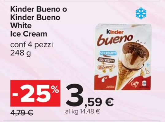 Kinder Bueno o Kinder Bueno White Ice Cream