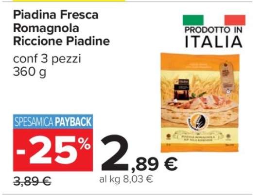 Piadina Fresca Romagnola Riccione Piadine