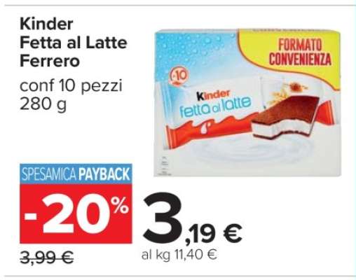 Kinder Fetta al Latte Ferrero