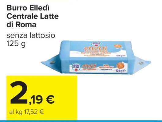 Burro Elledì Centrale Latte di Roma