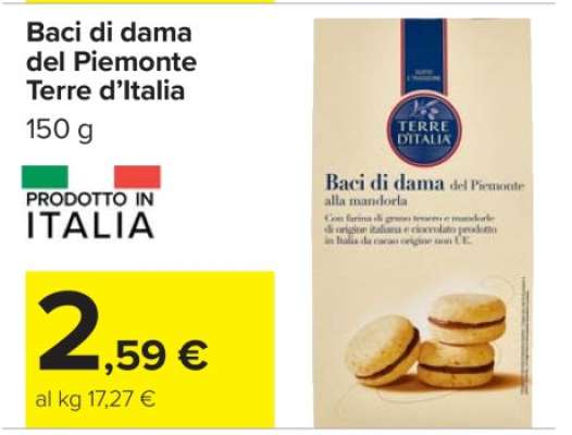 Baci di dama del Piemonte Terre d’Italia