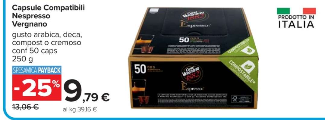 Capsule Compatibili Nespresso Vergnano