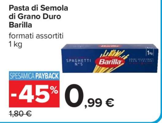 Pasta di Semola di Grano Duro Barilla