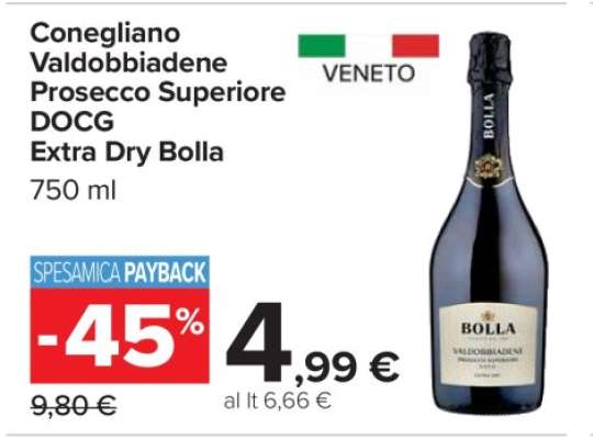 Conegliano Valdobbiadene Prosecco Superiore DOCG Extra Dry Bolla