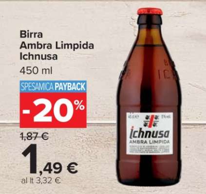 Birra Ambra Limpida ICHNUSA