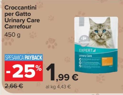 Croccantini per Gatto Urinary Care Carrefour