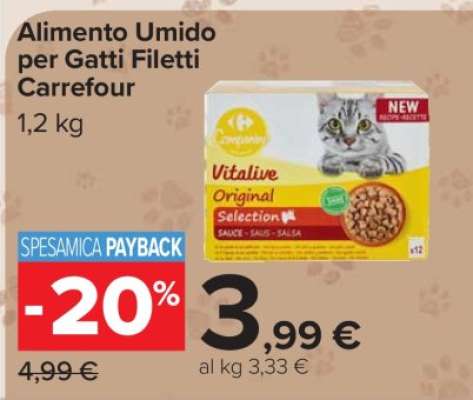 Alimento Umido per Gatti Filetti Carrefour