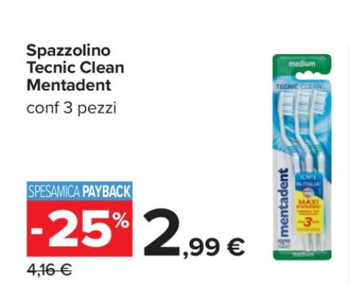 Spazzolino Tecnic Clean Mentadent