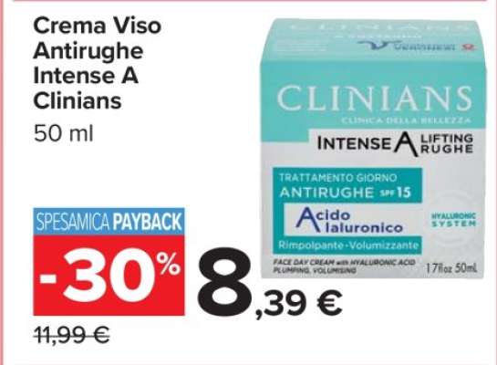 Crema Viso Antirughe Intense A Clinians