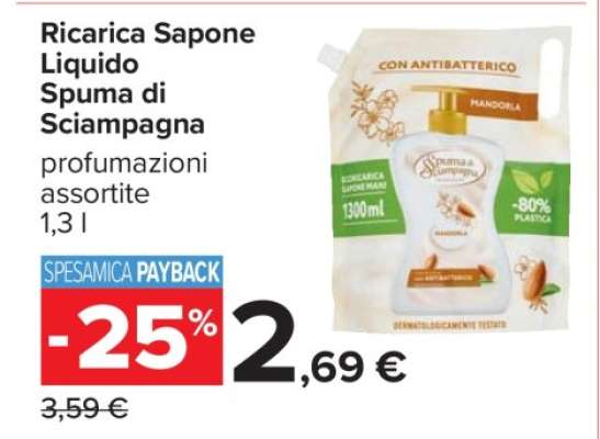 Ricarica Sapone Liquido Spuma di Sciampagna