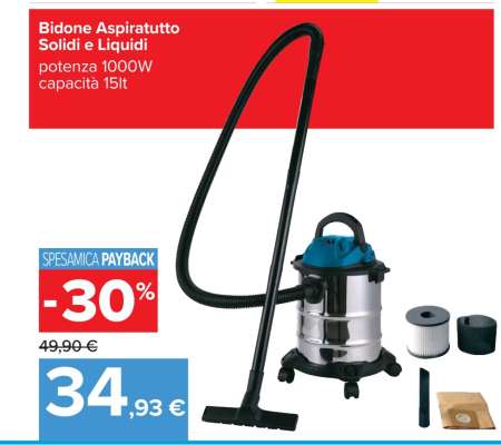Bidone Aspiratutto Solidi e Liquidi