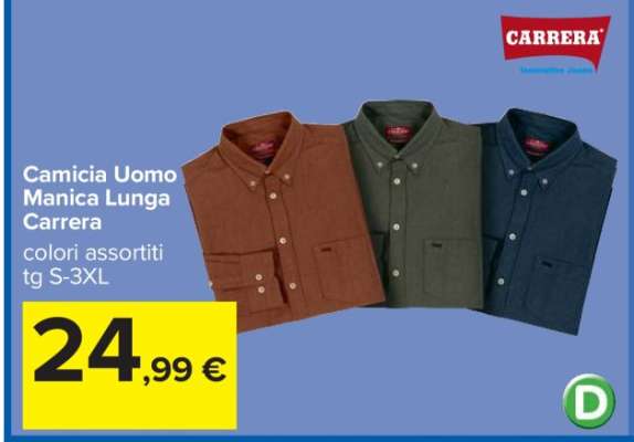 Camicia Uomo Manica Lunga Carrera
