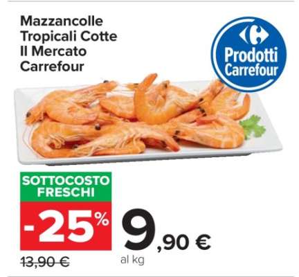 Mazzancolle Tropicali Cotte Il Mercato Carrefour