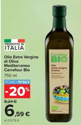 Olio Extra Vergine di Oliva Mediterraneo Carrefour Bio