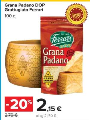 Grana Padano DOP Grattugiato Ferrari