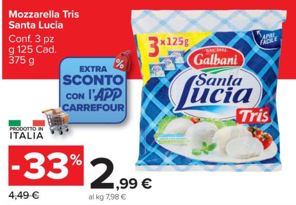 Mozzarella Tris Santa Lucia