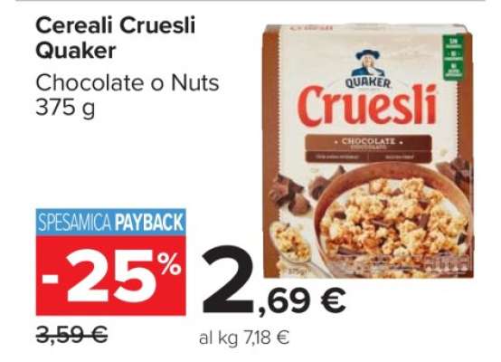 Cereali Cruesli Quaker