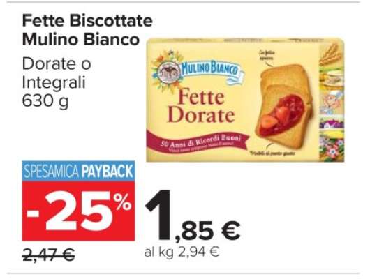 Fette Biscottate Mulino Bianco