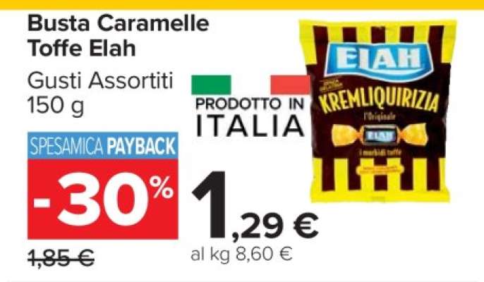Busta Caramelle Toffe Elah
