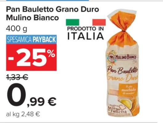 Pan Bauletto Grano Duro Mulino Bianco