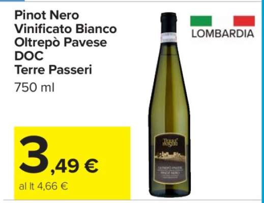 Pinot Nero Vinificato Bianco Oltrepò Pavese DOC Terre Passeri