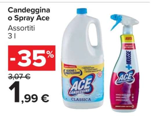Candeggina o Spray Ace