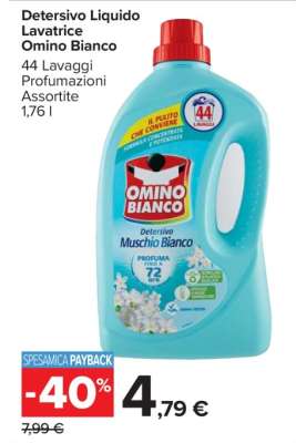 Detersivo Liquido Lavatrice Omino Bianco