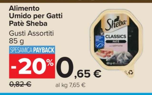 Alimento Umido per Gatti Patè Sheba