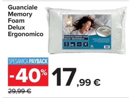 Guanciale Memory Foam Delux Ergonomico