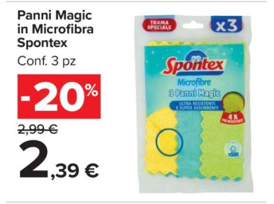 Panni Magic in Microfibra Spontex