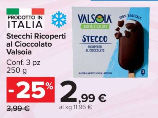 Stecchi Ricoperti al Cioccolato Valsoia