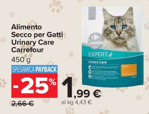 Alimento Secco per Gatti Urinary Care Carrefour