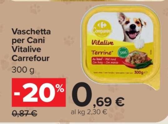 Vaschetta per Cani Vitalive Carrefour