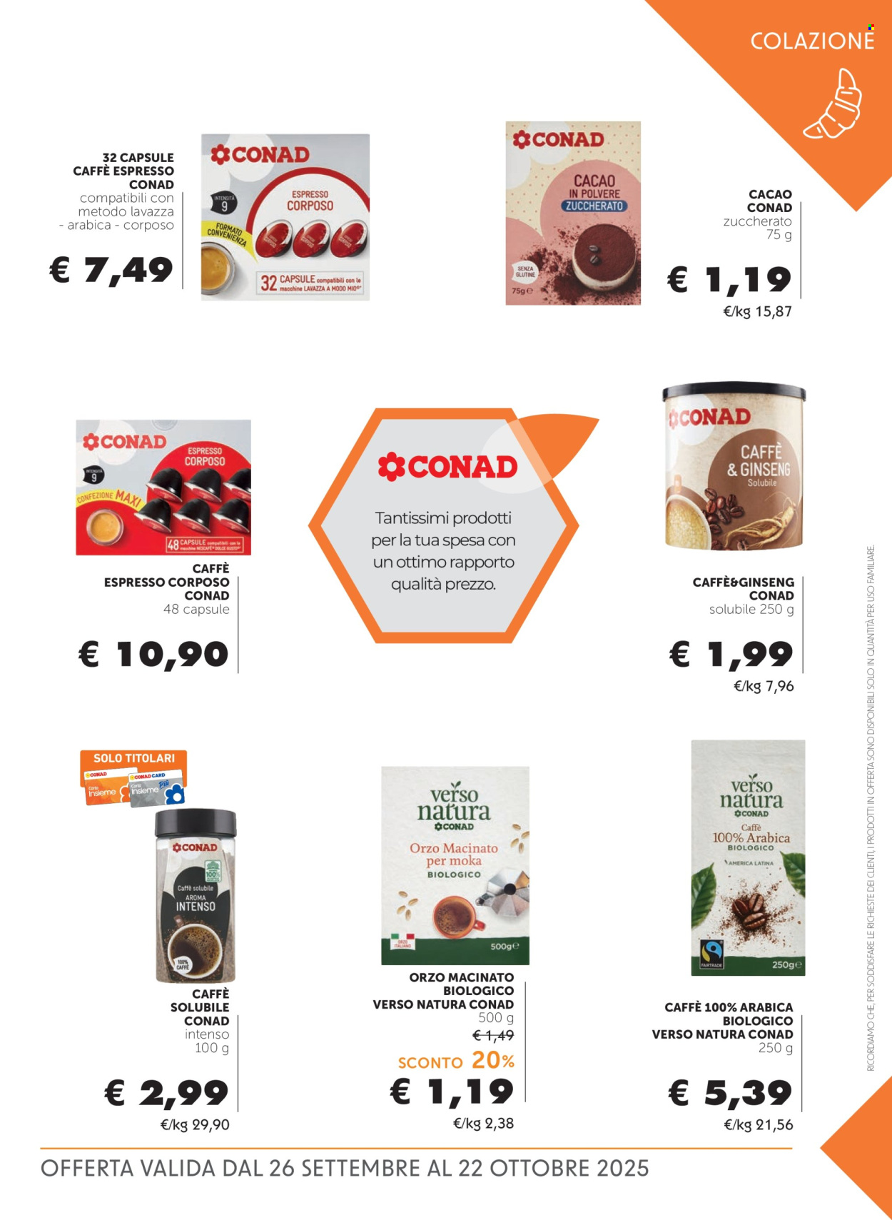 Volantino Conad - 26/9/2025 - 22/10/2025. Pagina 7