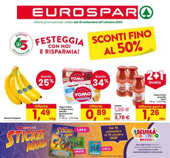 Volantino Eurospar - 18/9/2025 - 1/10/2025.